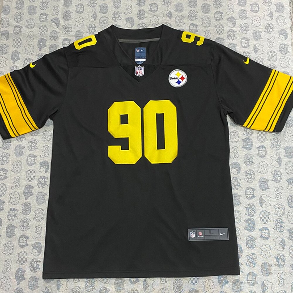 Nike Pittsburgh Steelers Watt No.90 Black Jersey